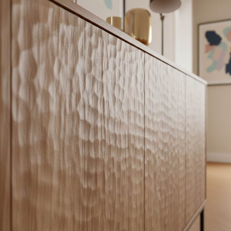 Sideboard in Holzoptik, 3 Türen, 147 cm (3/8)