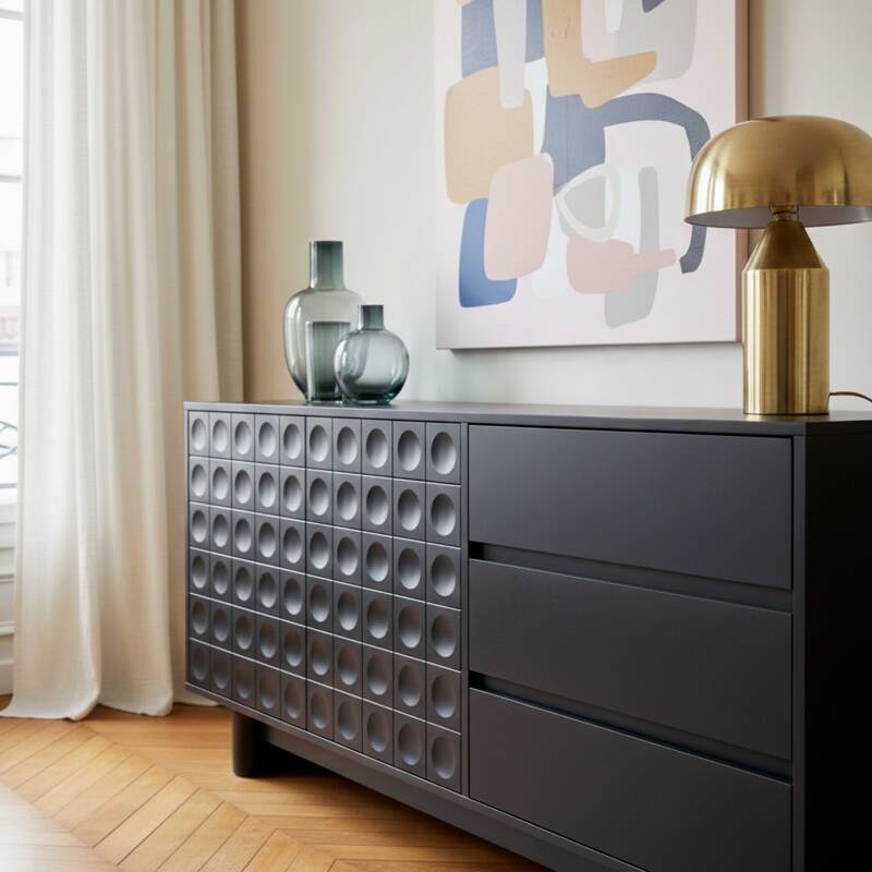 Sideboard 2 Türen, 3 Schubladen, 160 cm (2/7)