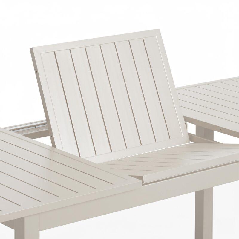Ausziehbarer Gartentisch aus Aluminium 8 bis 10 Personen 174/238x100 cm (4/7)