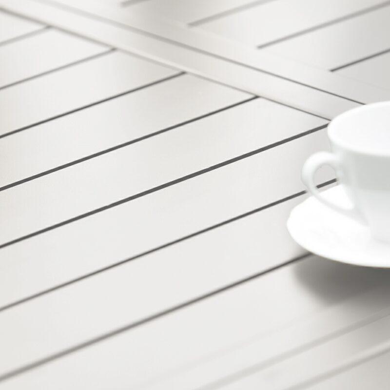 Ausziehbarer Gartentisch aus Aluminium 8 bis 10 Personen 174/238x100 cm (5/7)