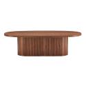 Couchtisch oval, in FSC®-Holzoptik, 120x60 cm, Boho-Stil