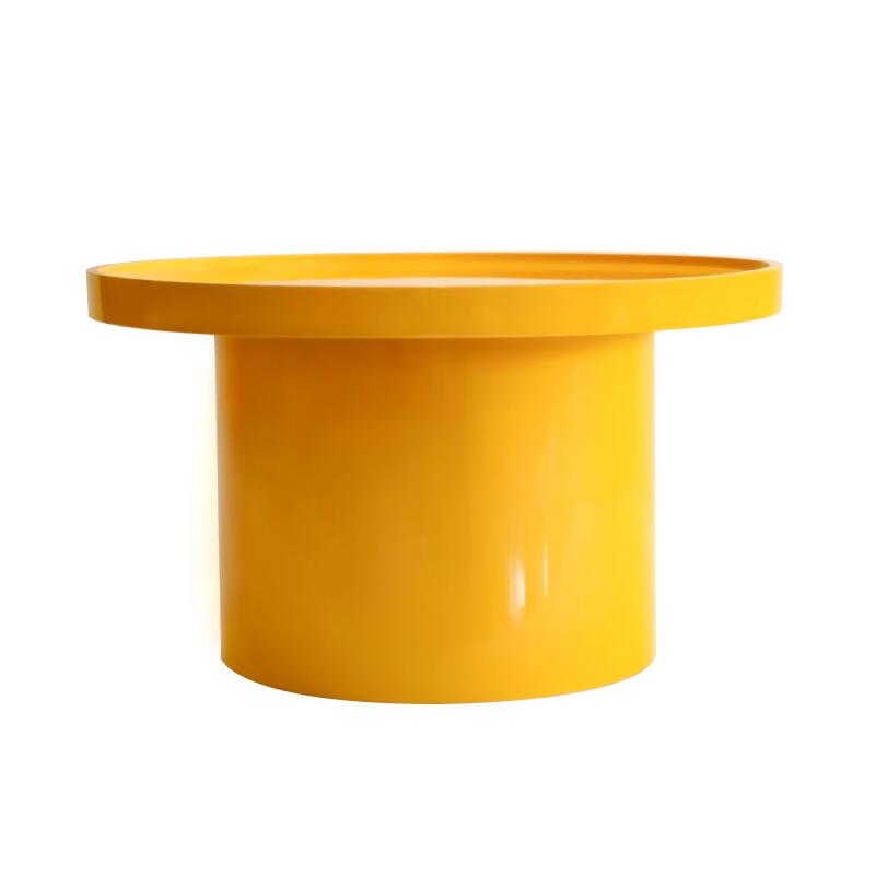 Satztische runde, in Lackoptik, Ø 70 und Ø 50 cm, Retro-Stil - 2er-Set (3/4)