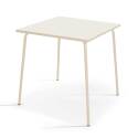 Quadratischer Tisch (70 x 70 x 72 cm) und 4 Stühle mit Armlehnen als Set 