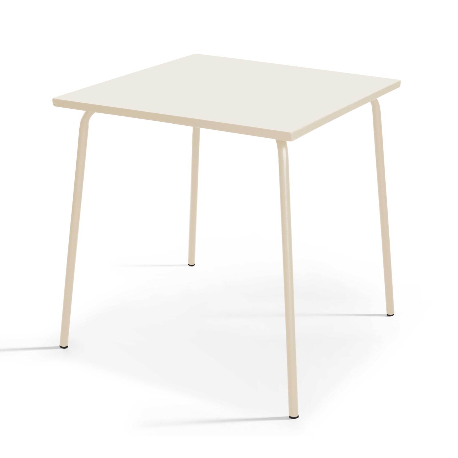 Quadratischer Tisch (70 x 70 x 72 cm) und 4 Stühle mit Armlehnen als Set 
