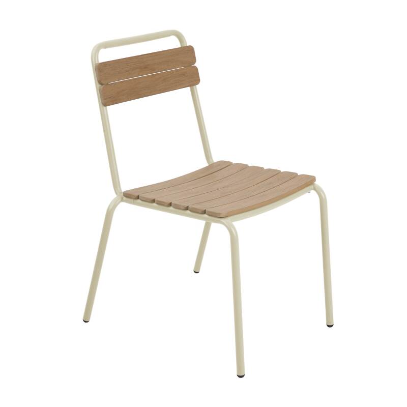 Gartentisch Holzoptik aus Metall und Polywood, 180x90 cm, und 8 Stühle (4/8)