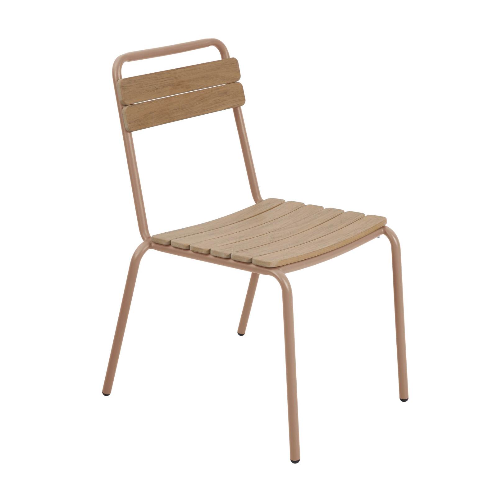 Gartentisch Holzoptik aus Metall und Polywood, 180x90 cm, und 8 Stühle