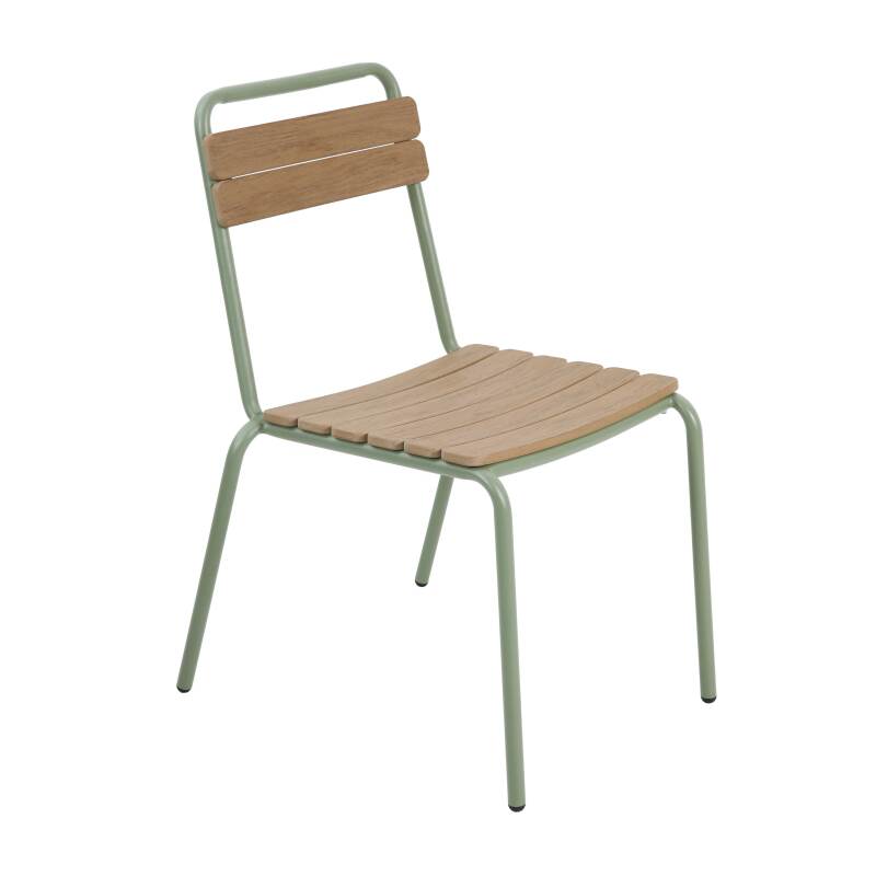 Gartentisch Holzoptik aus Metall und Polywood, 180x90 cm, und 8 Stühle (4/6)