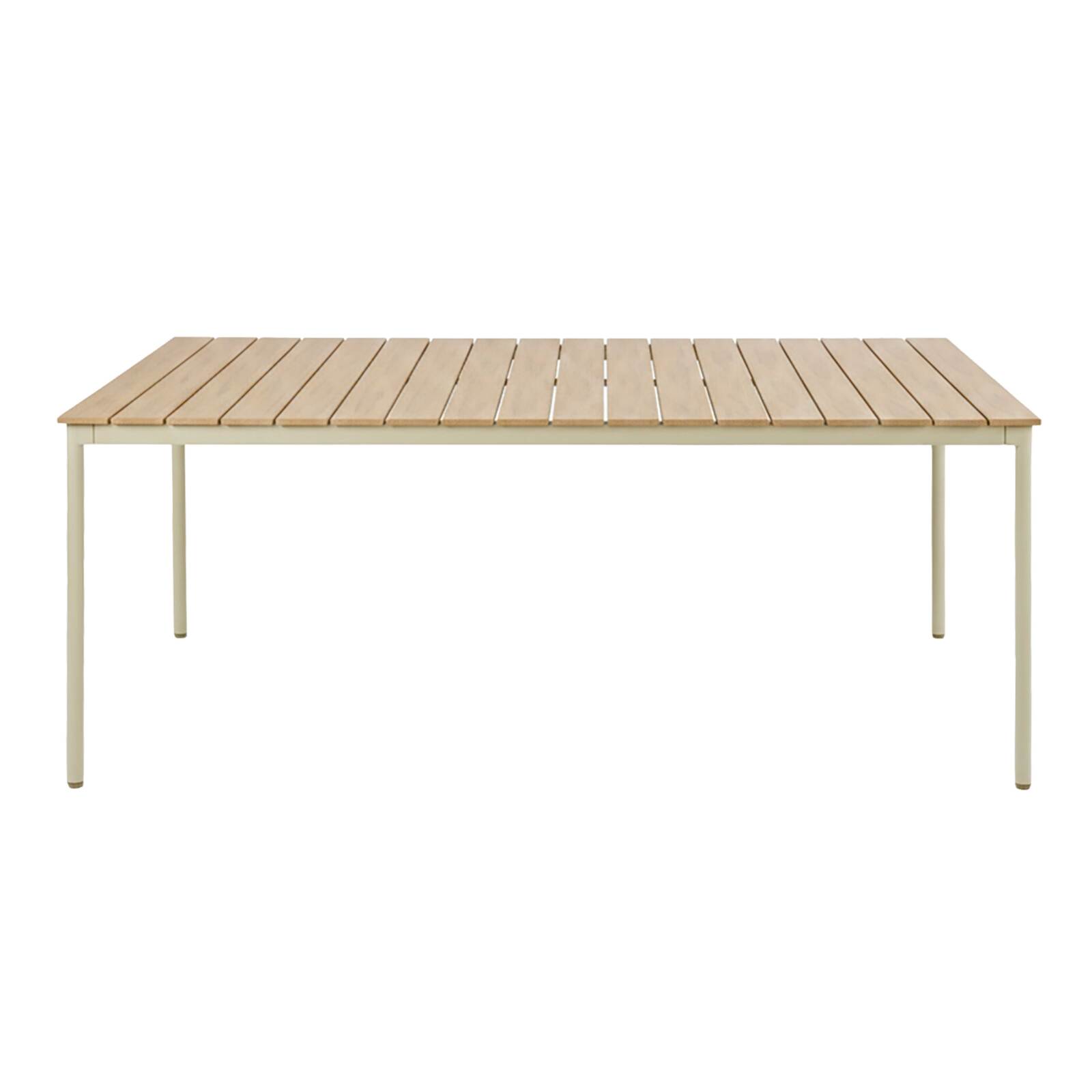 Gartentisch Holzoptik aus Metall und Polywood, 8 Personen, 180x90 cm