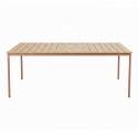 Gartentisch Holzoptik aus Metall und Polywood, 8 Personen, 180x90 cm