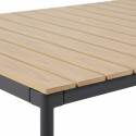 Gartentisch Holzoptik aus Metall und Polywood, 8 Personen, 180x90 cm