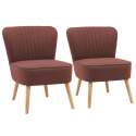 Krötensessel aus Stoff und Holz - 2er-Set