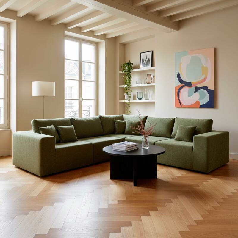 Couchtisch rund, in Holzoptik, Ø80 x 45 cm (6/7)