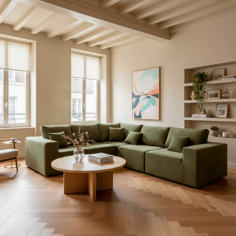 Couchtisch rund, in Holzoptik, Ø80 x 45 cm (7/8)