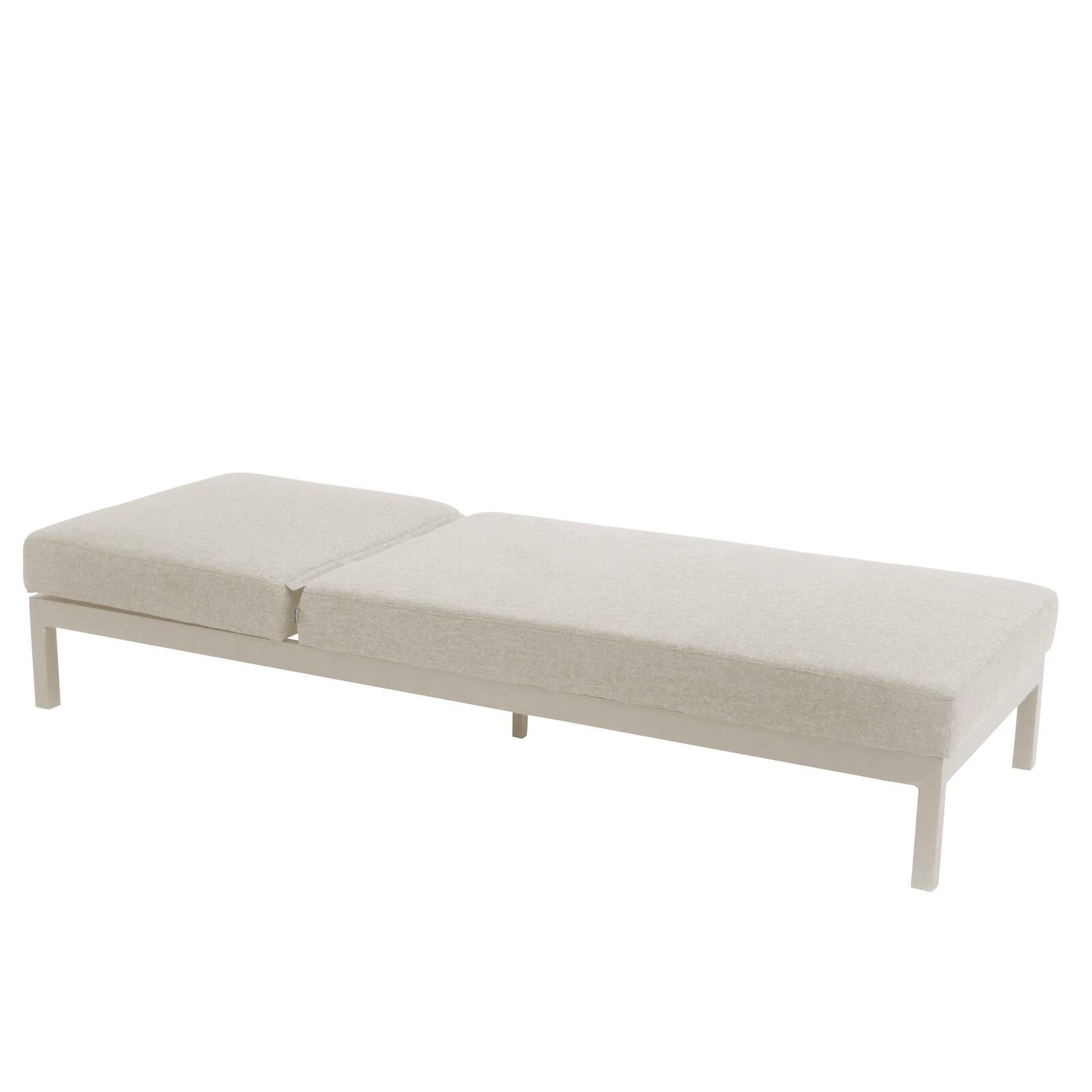 Sonnenliegen aus Aluminium 5-fach verstellbar und Kissen - 2er-Set