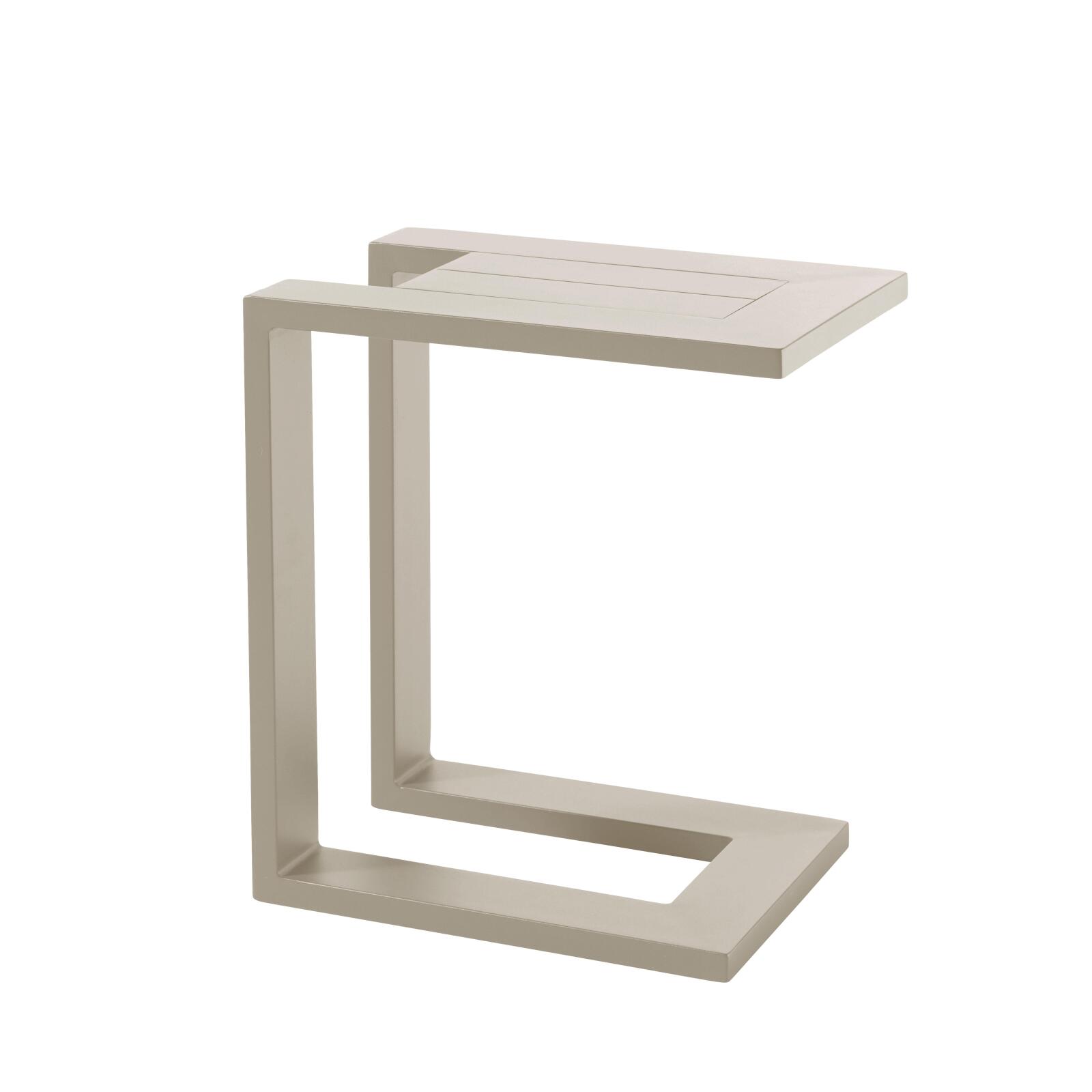 Sonnenliegen aus Aluminium 5-fach verstellbar mit Kissen und Ablage - 2er-Set