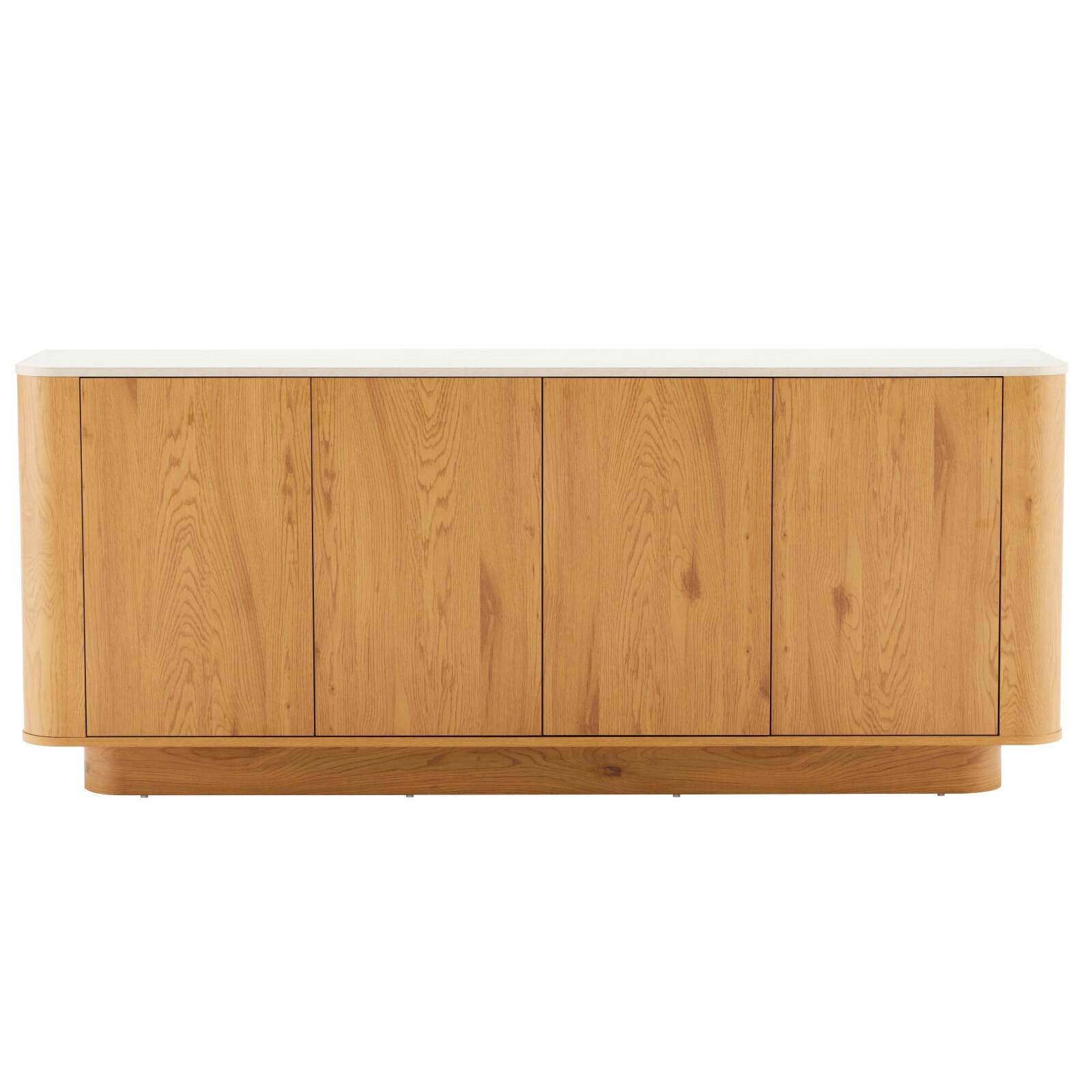 Sideboard in Holzoptik FSC®, 4 Türen, 180 cm, skandinavischer Stil