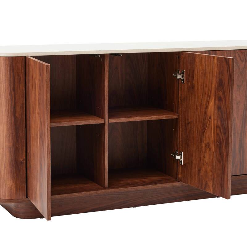 Sideboard in Holzoptik FSC®, 4 Türen, 180 cm, skandinavischer Stil (6/7)