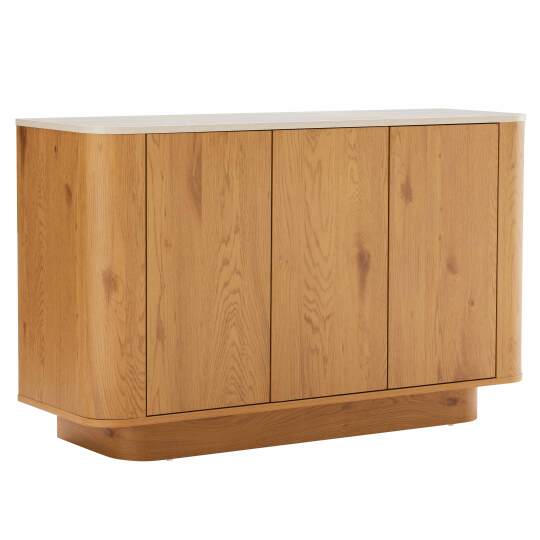 Sideboard in Holzoptik FSC®, 3 Türen, 120 cm, skandinavischer Stil