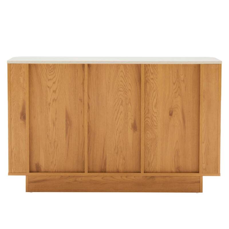 Sideboard in Holzoptik FSC®, 3 Türen, 120 cm, skandinavischer Stil (4/7)