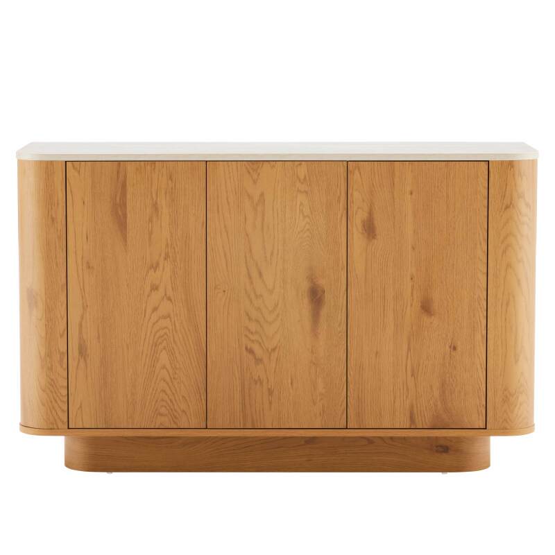 Sideboard in Holzoptik FSC®, 3 Türen, 120 cm, skandinavischer Stil (2/7)