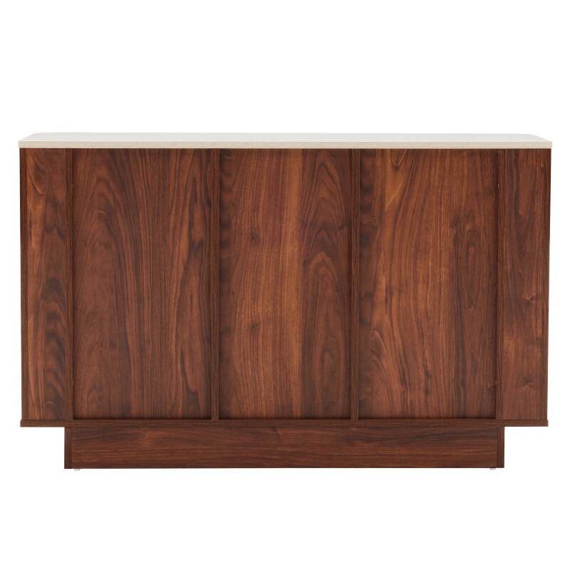 Sideboard in Holzoptik FSC®, 3 Türen, 120 cm, skandinavischer Stil (4/7)