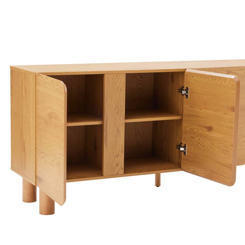 Sideboard in Holzoptik FSC®, 4 Türen, 180 cm, skandinavischer Stil (6/7)