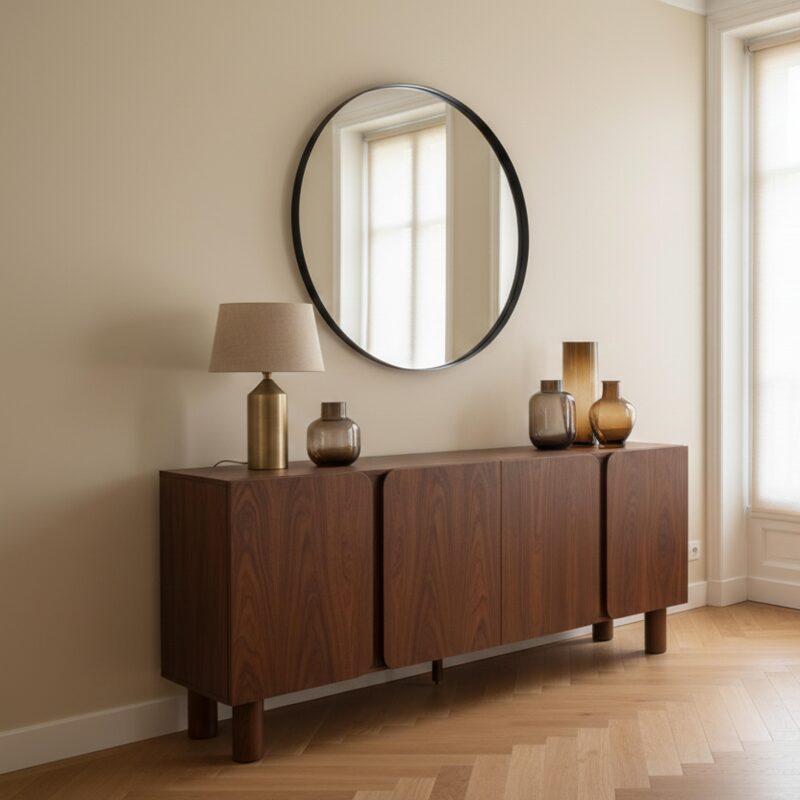 Sideboard in Holzoptik, 4 Türen, 180 cm, skandinavischer Stil - Lifestyle