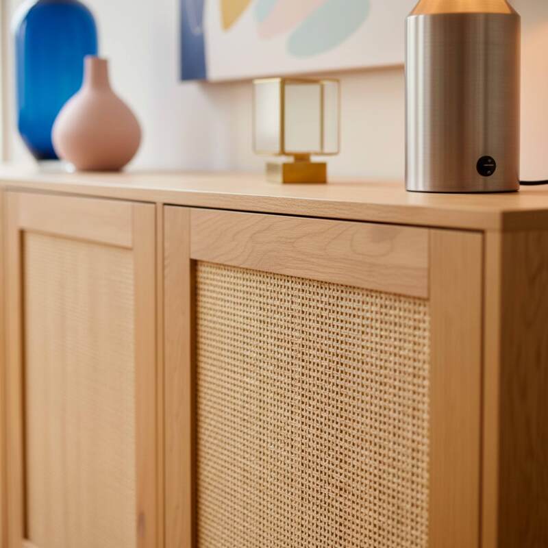 Sideboard in Holzoptik FSC®, 3 Türen, 160 cm, skandinavischer Stil (2/8)