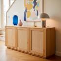 Sideboard in Holzoptik FSC®, 3 Türen, 160 cm, skandinavischer Stil
