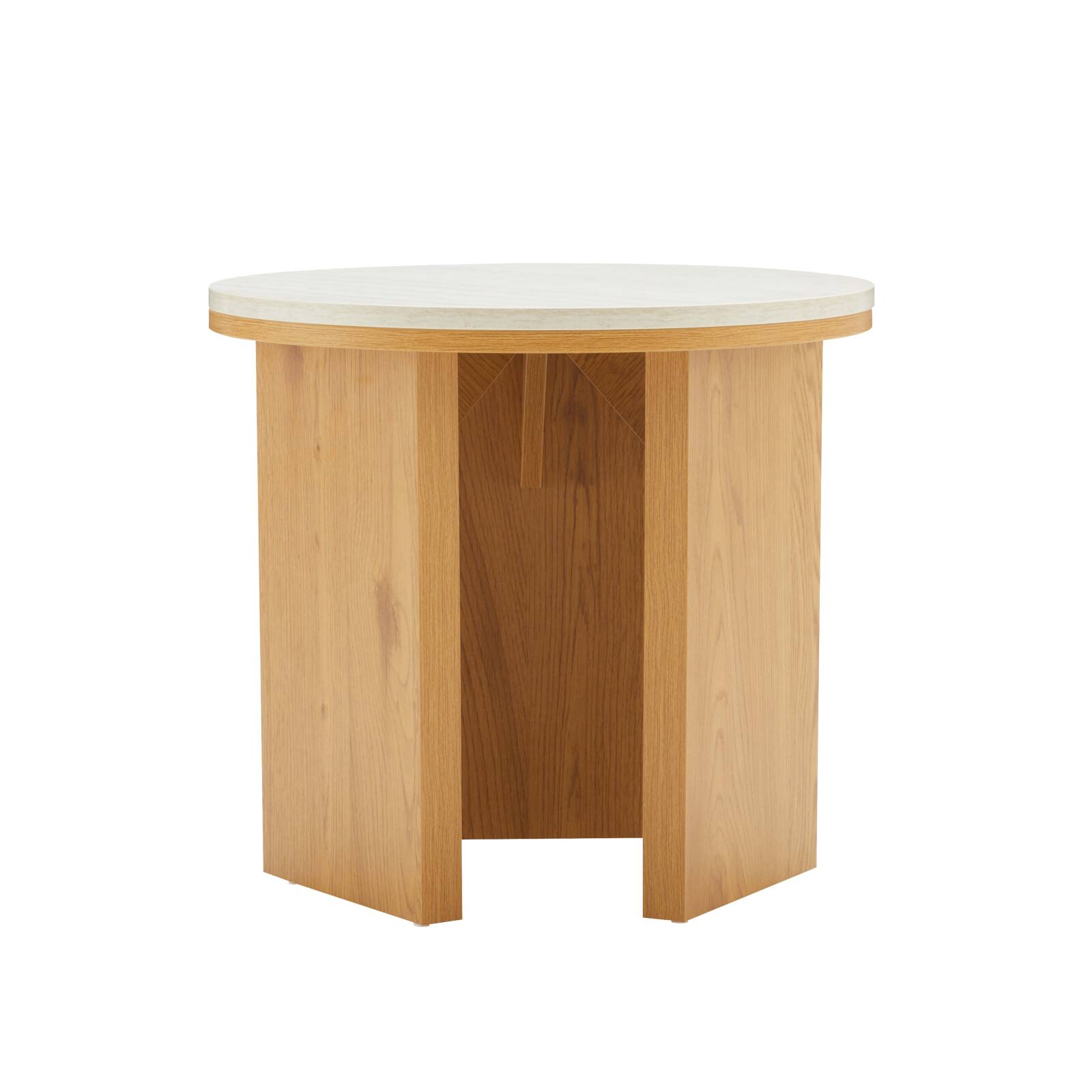 Couchtisch rund, in FSC®-Holzoptik, Ø 50 cm