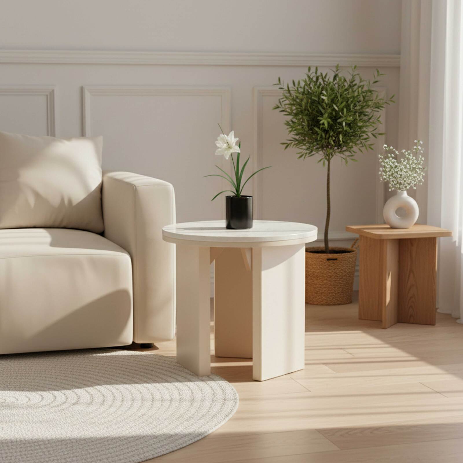 Couchtisch rund in FSC®, Ø 50 cm