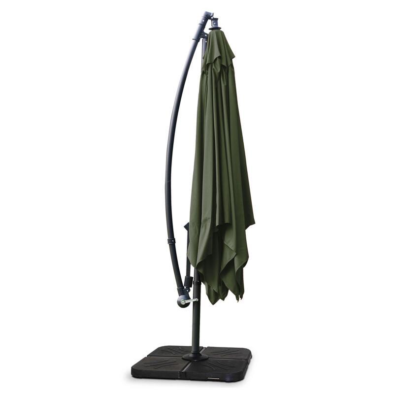 Ampelschirm 3x3 m quadratisch und 4 beschwerte Platten (4/7)