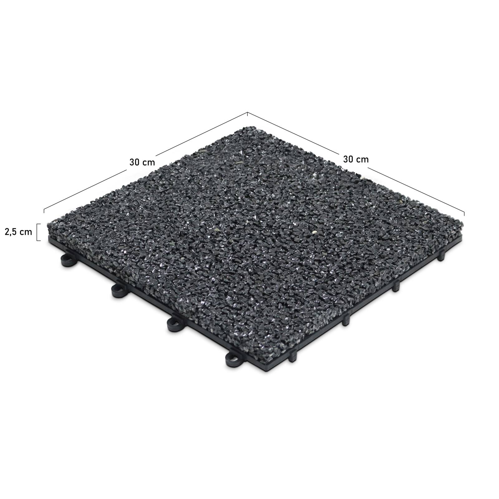 Set von Steckplatten für Terrassen aus Kies (30 x 30 x 2,5 cm)