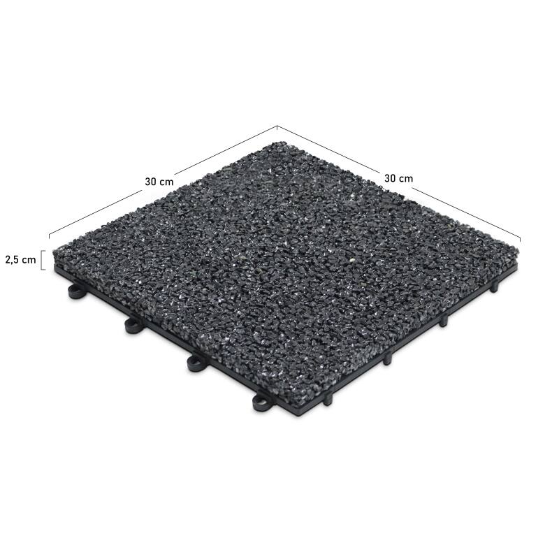 Set von Steckplatten für Terrassen aus Kies (30 x 30 x 2,5 cm)