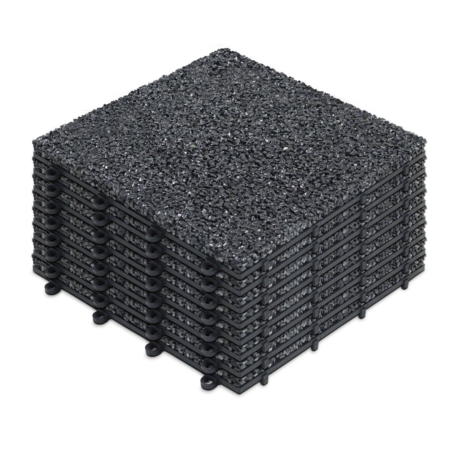 Set von Steckplatten für Terrassen aus Kies (30 x 30 x 2,5 cm)