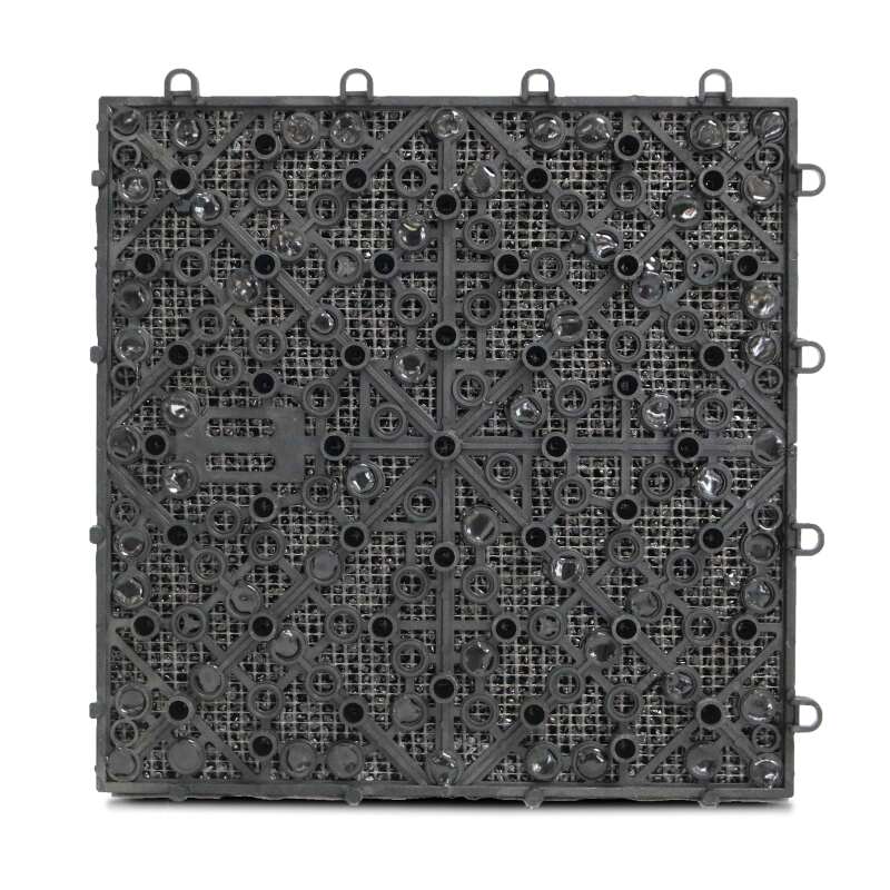 Set von Steckplatten für Terrassen aus Kies (30 x 30 x 2,5 cm)