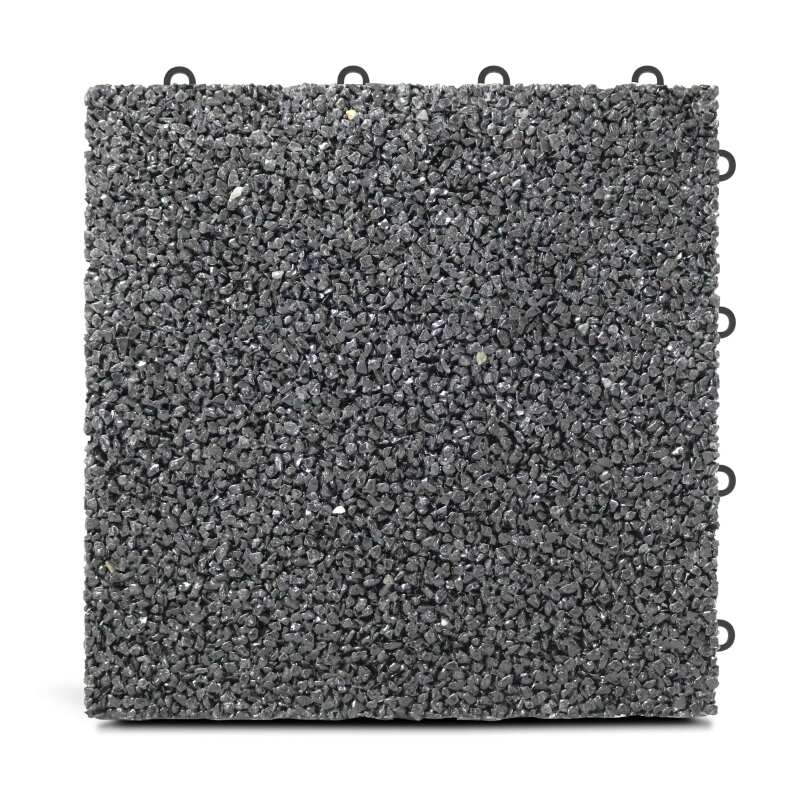 Set von Steckplatten für Terrassen aus Kies (30 x 30 x 2,5 cm)