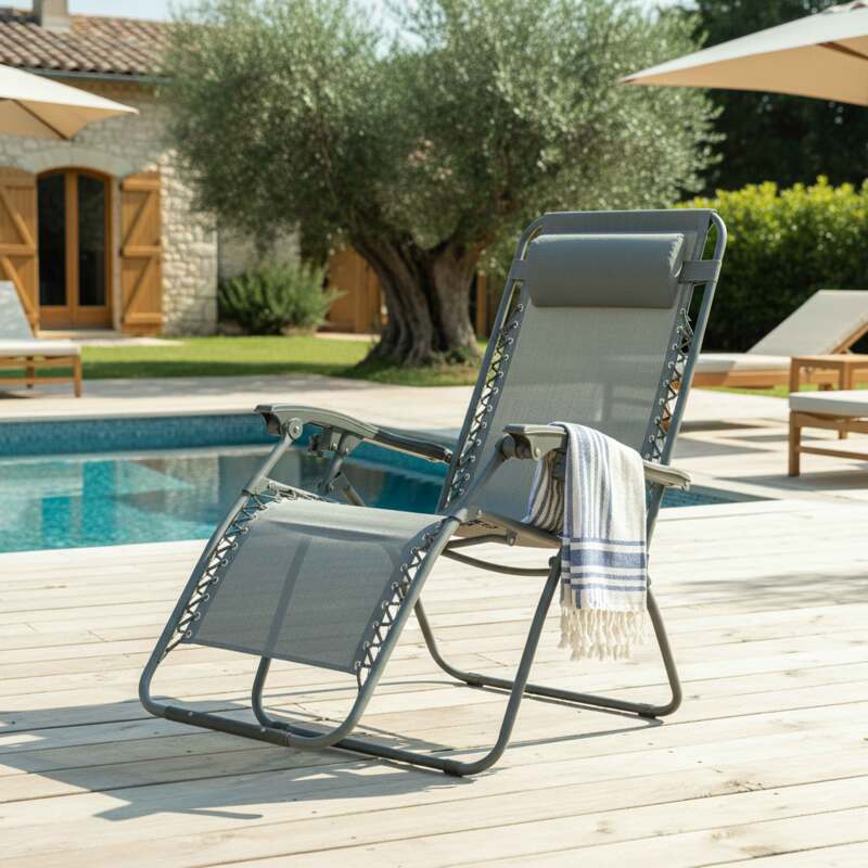 Relax Gartensessel aus Metall und Textilene neigbar - Lifestyle