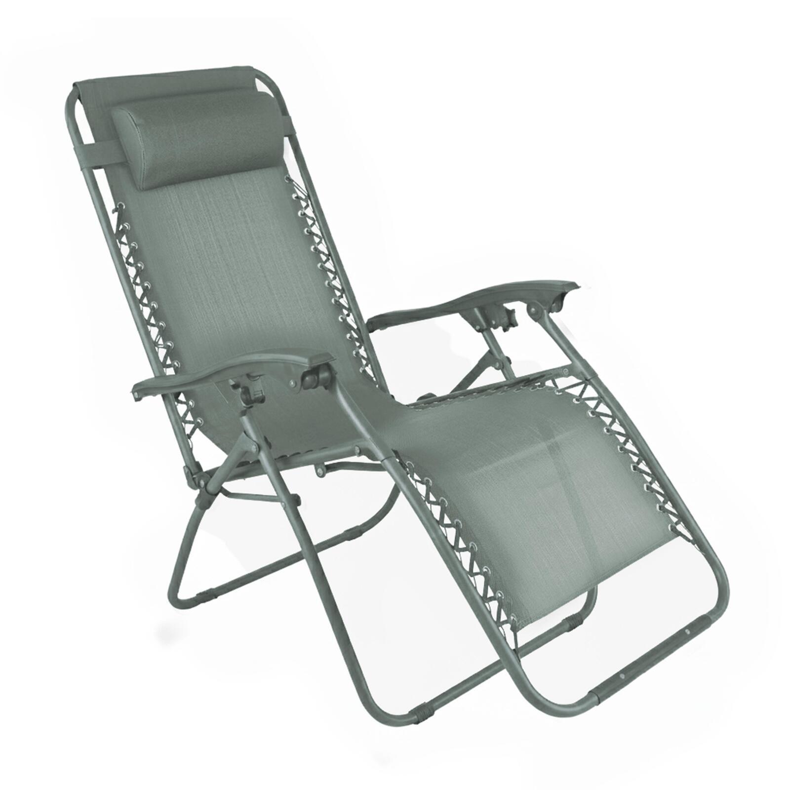 Relax Gartensessel aus Metall und Textilene neigbaren - 2er-Set
