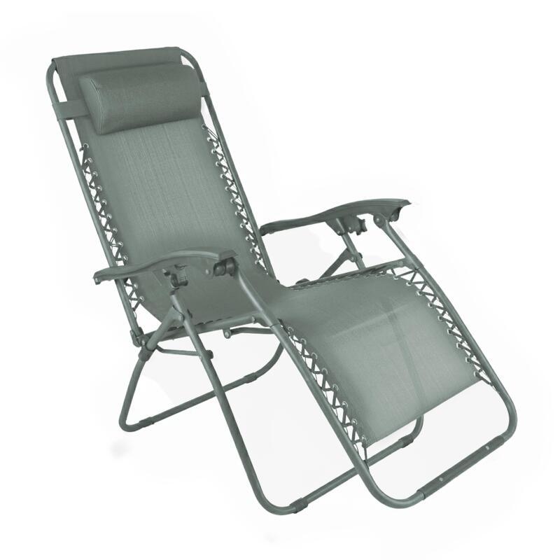 Relax Gartensessel aus Metall und Textilene neigbaren - 2er-Set (2/6)