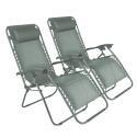 Relax Gartensessel aus Metall und Textilene neigbaren - 2er-Set