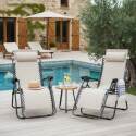 Relax Gartensessel aus Metall und Textilene neigbaren - 2er-Set - Lifestyle