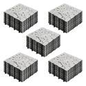 Set von Terrassenplatten zum Einclipsen aus Marmor-Kieselsteinen (30 x 30 x 2,5 cm)