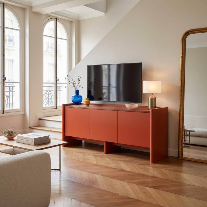 Lowboard farbig, 120 cm, Retro-Stil (2/8)