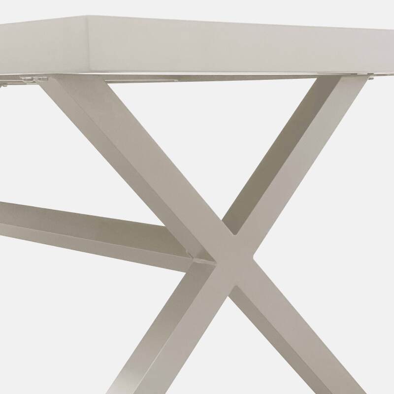 Gartentisch aus Aluminium und Keramik in Holzoptik, 8 personen, 201x100 cm (3/8)