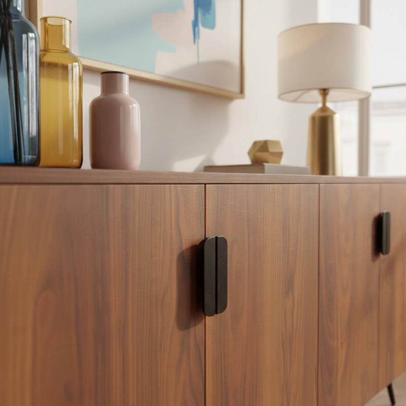 Sideboard in Holzoptik, 4 Türen, 160 cm (3/8)