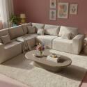 Couchtisch oval, in Lackeffekt, 100x70 cm, Retro-Stil