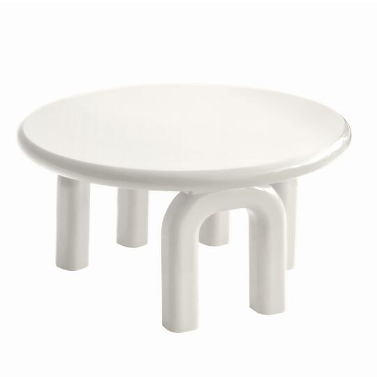 Couchtisch Runder, in Lackeffekt, Ø80 cm, Retro-Stil | Oviala