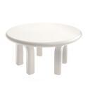 Couchtisch rund, in Lackeffekt, Ø80 cm, Retro-Stil