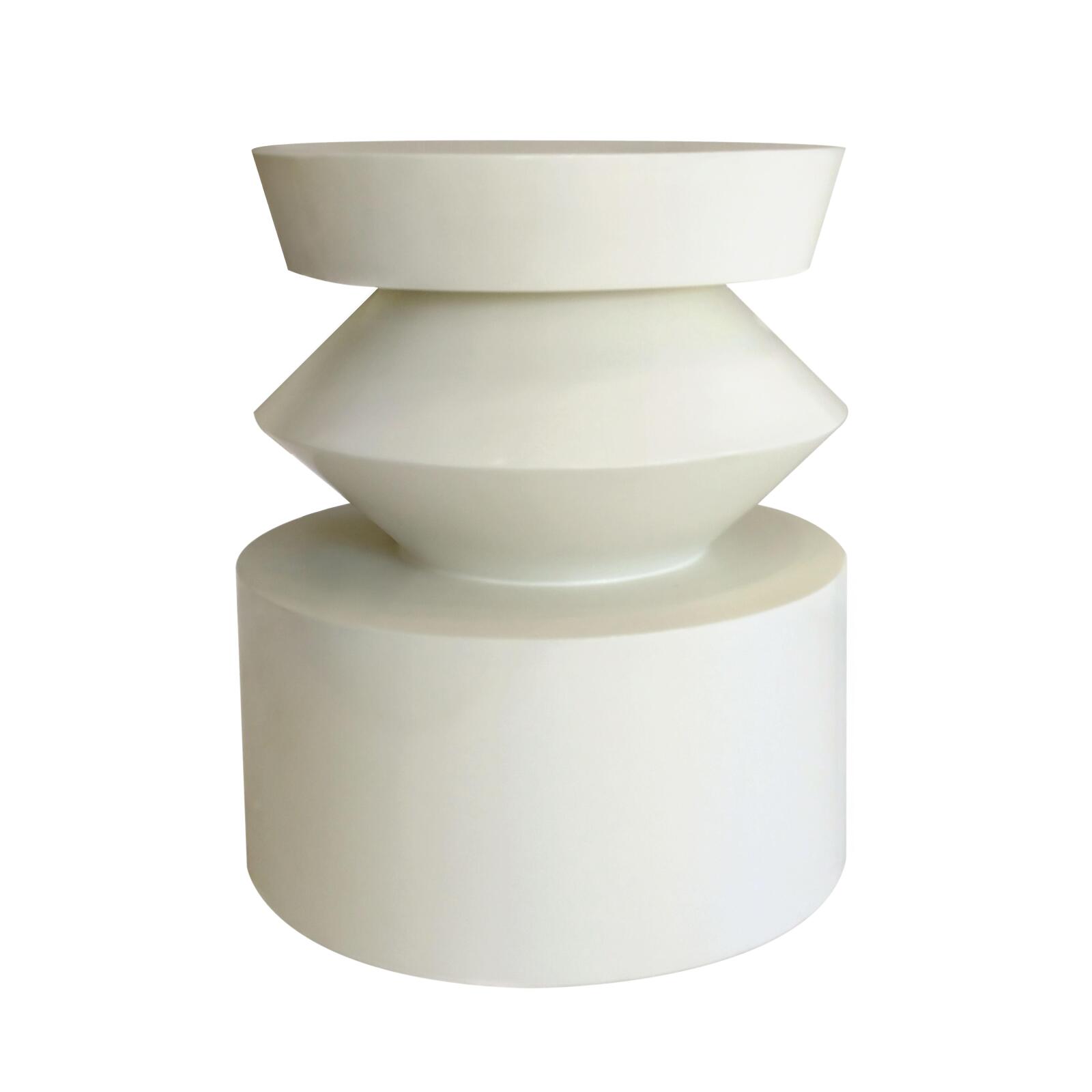 Couchtisch rund, in Lackoptik, Ø40 cm, Retro-Stil